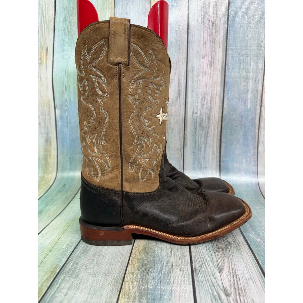 Tony Lama San Saba Francita Western Cowboy Boots Cross Inlay Women's Size 9.5 - Picture 3 of 8